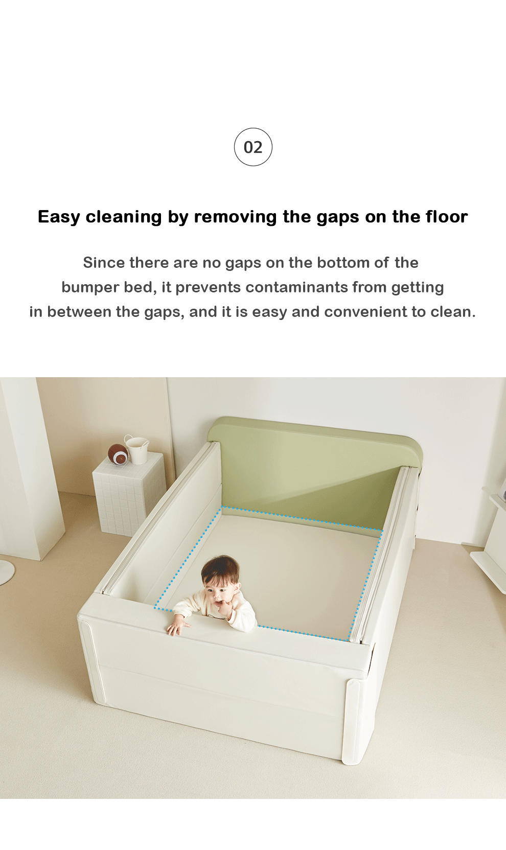 Mat Foldable Bumper Bed Fold Up Toddler Bed Top